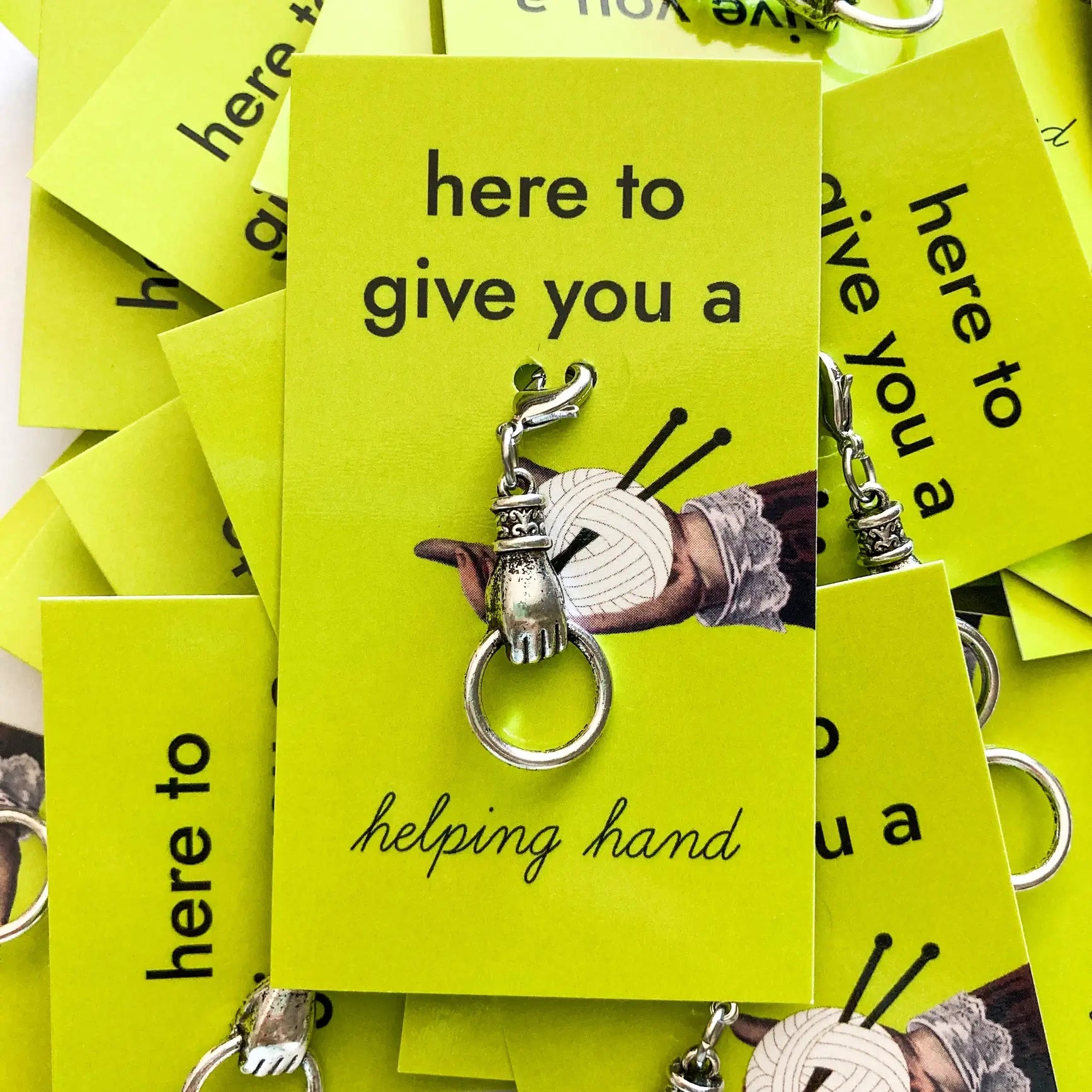 Helping hand -silmukkamerkki